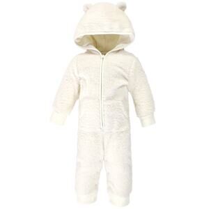 Hudson Baby Sherpa Bear Jumpsuit Cream Size 18 M